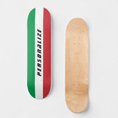 Skateboard Drapeau italien conception personnalisée tablier (Recto)
