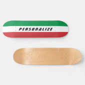 Skateboard Drapeau italien conception personnalisée tablier (Horz)