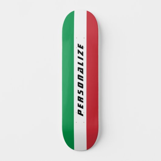 Skateboard Drapeau italien conception personnalisée tablier (Recto)