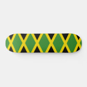 Skateboard Drapeau jamaïcain Couleurs Motif géométrique (Horz)