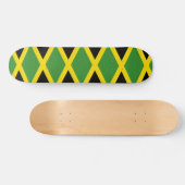 Skateboard Drapeau jamaïcain Couleurs Motif géométrique (Horz)