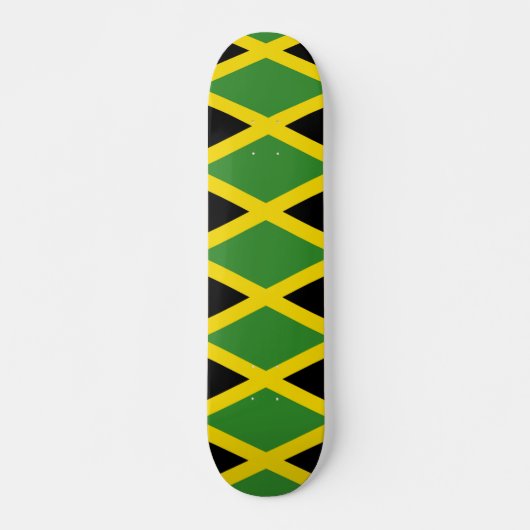 Skateboard Drapeau jamaïcain Couleurs Motif géométrique (Devant)
