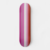 Skateboard Drapeau lesbien (Recto)