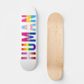 Skateboard Drapeau LGBT HUMAN Mois Gay pride Transgenre (Recto)