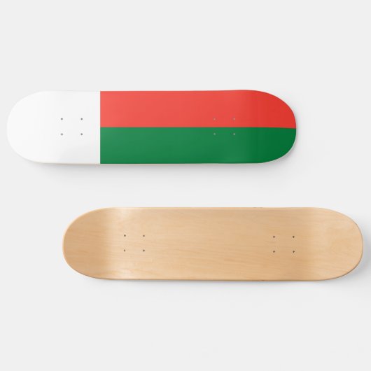 Skateboard Drapeau Madagascar (Horz)
