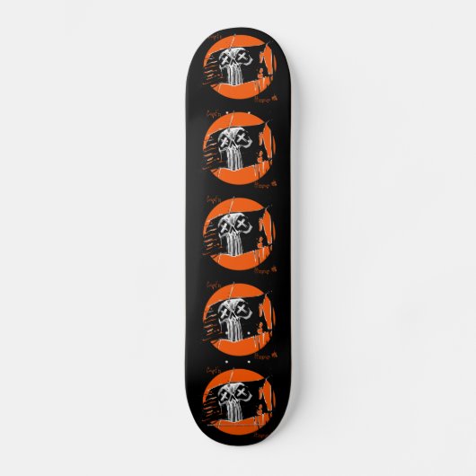 Skateboard Drapeau noir (Recto)