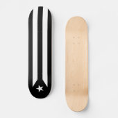 Skateboard Drapeau noir de Porto Rico (Recto)