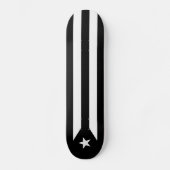 Skateboard Drapeau noir de Porto Rico (Recto)