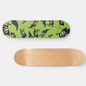 Skateboard Drapeau noir pirate crânes os blancs pillage (Horz)