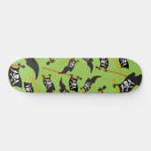 Skateboard Drapeau noir pirate crânes os blancs pillage (Horz)