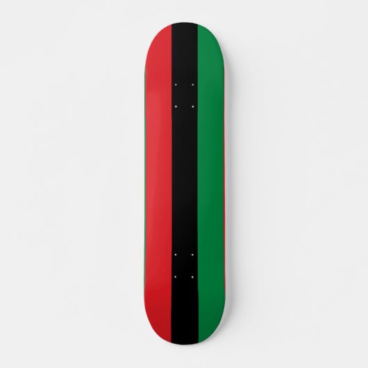 Skateboard Drapeau panafricain de l'UNIA (Devant)