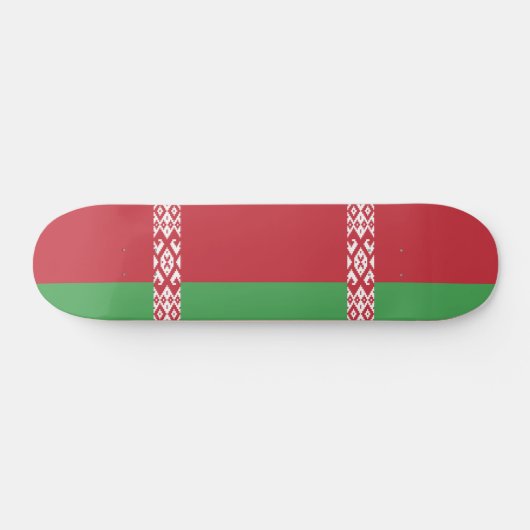 Skateboard Drapeau patriotique biélorusse (Horz)