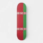 Skateboard Drapeau patriotique biélorusse (Devant)
