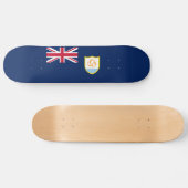 Skateboard Drapeau patriotique d'Anguilla (Horz)
