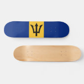 Skateboard Drapeau patriotique de la Barbade (Horz)