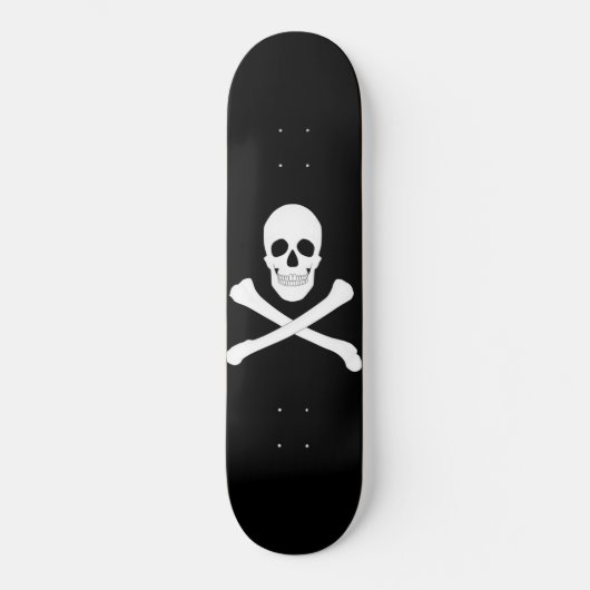 Skateboard Drapeau Pirate (crâne et os croisés) (Recto)