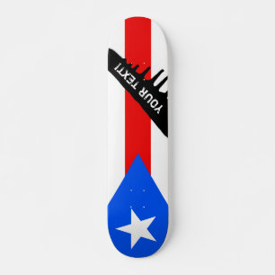Skateboard Drapeau porto-ricain classique