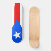 Skateboard Drapeau portoricain (Porto Rico) (Recto)