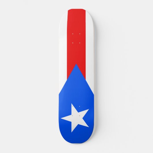 Skateboard Drapeau portoricain (Porto Rico) (Recto)