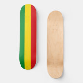 Skateboard Drapeau rastafarien Rasta Ethiopie (Recto)