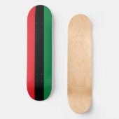 Skateboard Drapeau rouge, noir et vert (Recto)