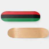 Skateboard Drapeau rouge, noir et vert (Horz)