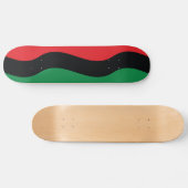 Skateboard Drapeau rouge, noir et vert (Horz)