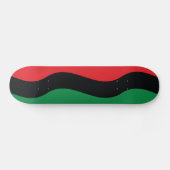 Skateboard Drapeau rouge, noir et vert (Horz)