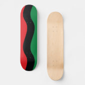 Skateboard Drapeau rouge, noir et vert (Recto)