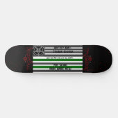 Skateboard drapeau satanique, brazenbull, brazenbull, sang, (Horz)