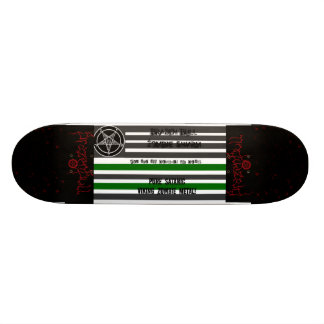 Skateboard drapeau satanique, brazenbull, brazenbull, sang,