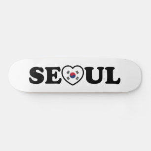 Skateboard Drapeau Seoul Love Heart Taegeukgi