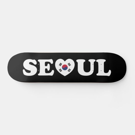 Skateboard Drapeau Seoul Love Heart Taegeukgi (Horz)