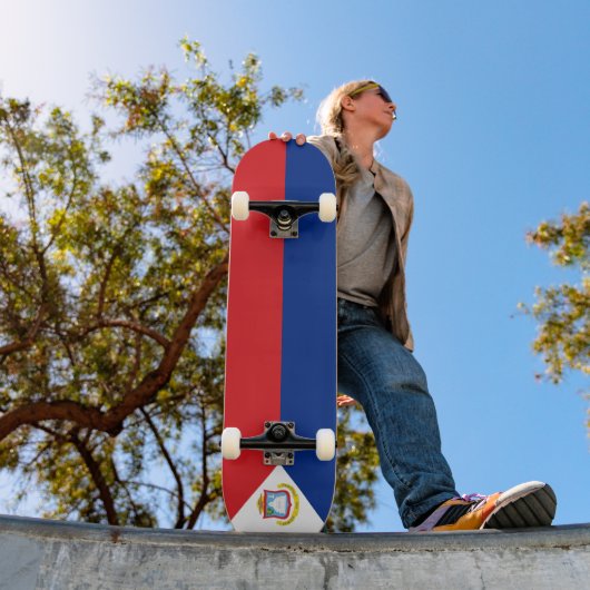 Skateboard Drapeau Sint Maarten (Extérieur 1)