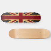 Skateboard Drapeau souillé d'Union Jack R-U (Horz)