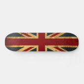 Skateboard Drapeau souillé d'Union Jack R-U (Horz)