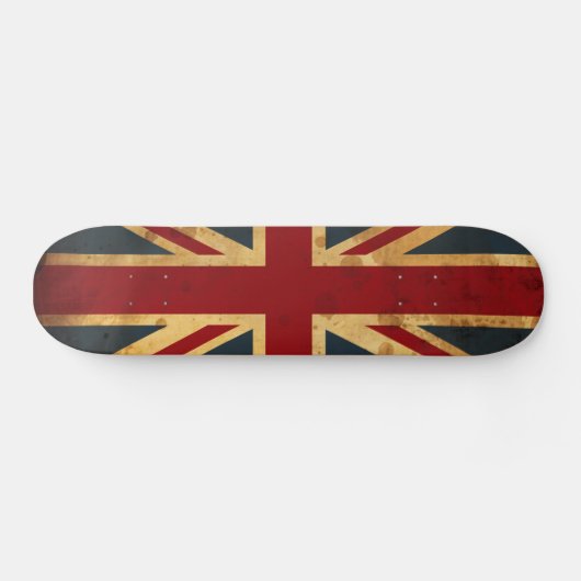 Skateboard Drapeau souillé d'Union Jack R-U (Horz)