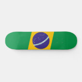 Skateboard Drapeau stylisé du Brésil (Horz)