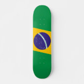 Skateboard Drapeau stylisé du Brésil (Devant)