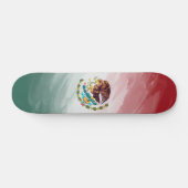 Skateboard Drapeau stylisé du Mexique (Horz)