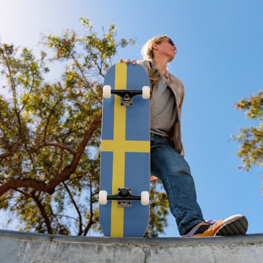 Skateboard Drapeau suédois (Extérieur 1)