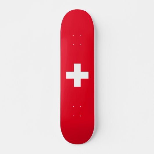 Skateboard Drapeau suisse (Devant)