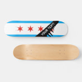 Skateboard Drapeau traditionnel de Chicago (Horz)