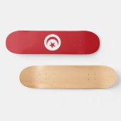Skateboard Drapeau tunisien (Horz)