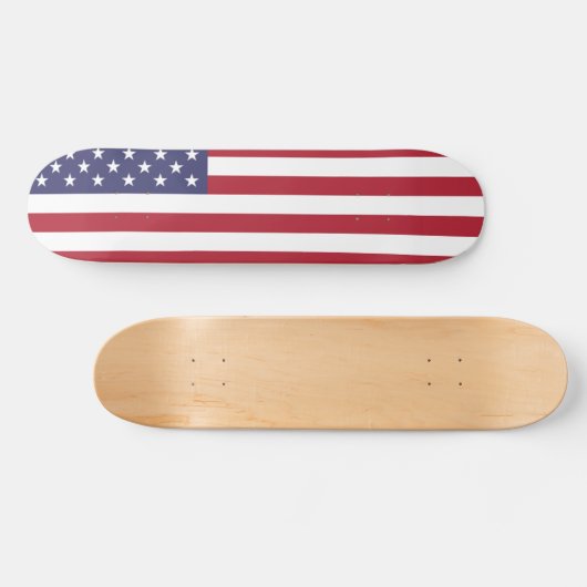 Skateboard Drapeau USA, drapeau des États-Unis, drapeau améri (Horz)