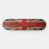 Skateboard Drapeau vintage en bois d'Union Jack (Horz)