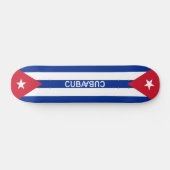 Skateboard Drapeaux et texte du Cuba (Horz)