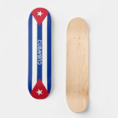 Skateboard Drapeaux et texte du Cuba (Recto)