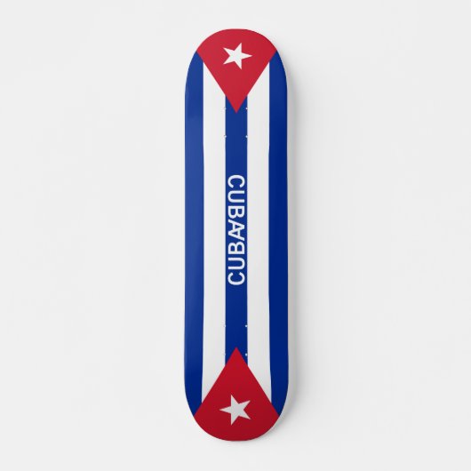 Skateboard Drapeaux et texte du Cuba (Devant)
