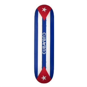 Skateboard Drapeaux et texte du Cuba